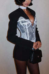 Blair – Lace Corset Blazer Mini Dress