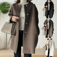 Evelyn – Elegant Minimalist Button Coat