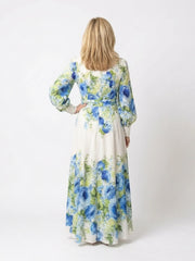 Harper | Long Sleeve Floral Button Front Maxi Dress