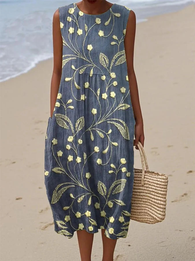 Blanca™ – Breathable Sleeveless Floral Dress