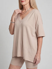 Lucinda | V Neck Top And Shorts Relaxed Fit Set