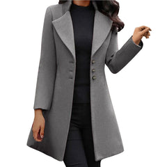 Brielle - Long-Sleeve Wool Coat