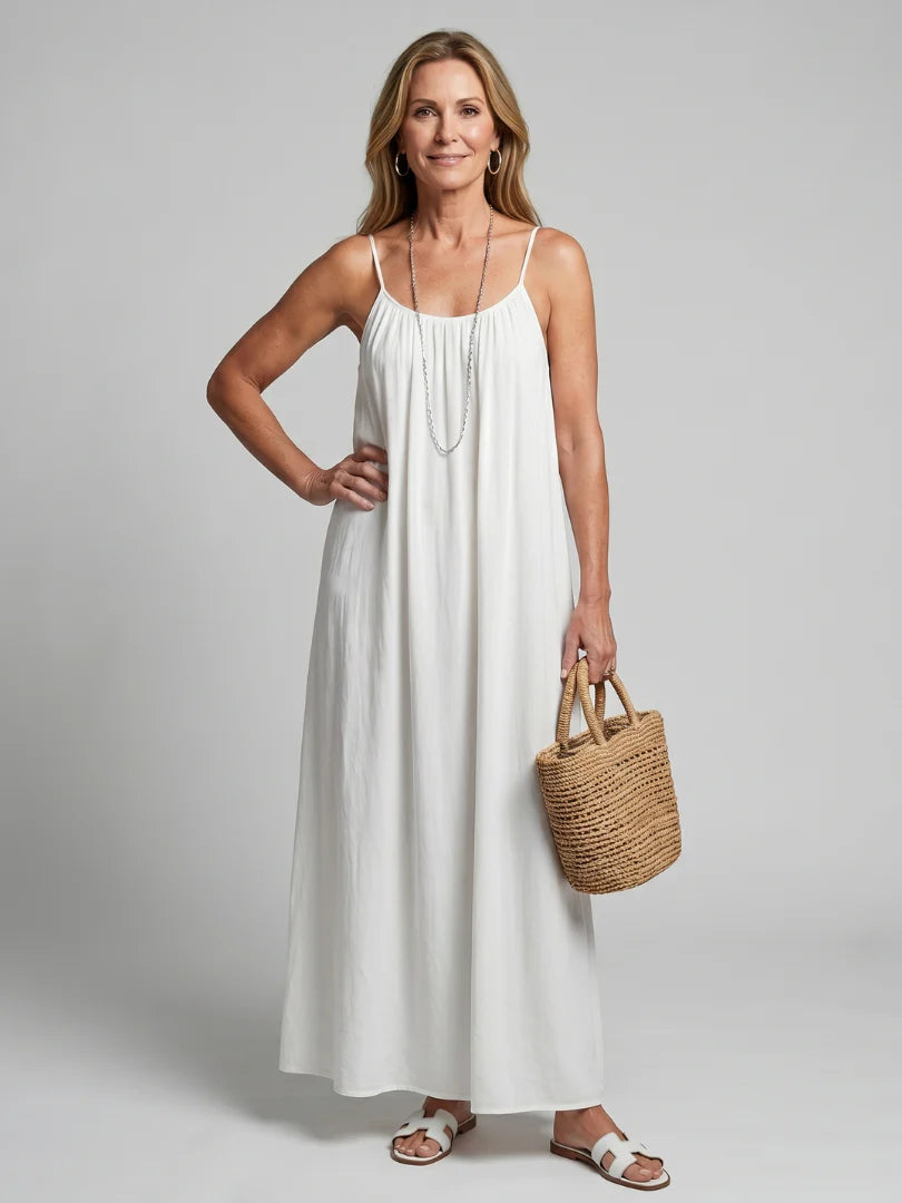 Tula | Gathered Neckline Silhouette Loose Lounge Dress