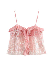 Jolene | Spaghetti Strap Sequin Top