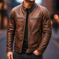 Ethan – Classic Motorstyle Faux Leather Jacket