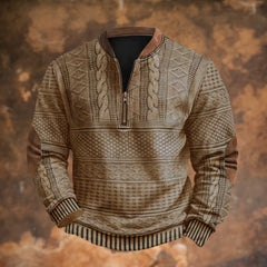 Ford – Textured Half-Zip Pullover Sweater
