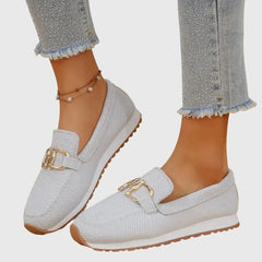 Emma – Elegant Textured Slip-On Comfort Loafers