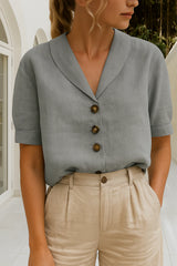 Cathy – Classic Button Blouse
