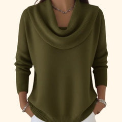Lillian Elegant Cowl Neck Knit Sweater