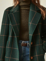 Adrianna – Elegant Plaid Long Coat