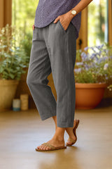 Elise – Crisp Comfort Cropped Pants