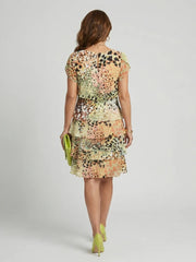 Nohea | Structured Abstract Knee Length Dress