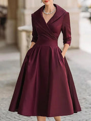 Verena – Elegant Black Vintage Swing Dress