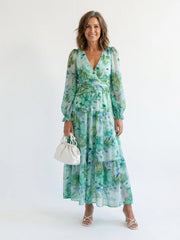 Althea | Long Sleeve Floral Maxi Dress