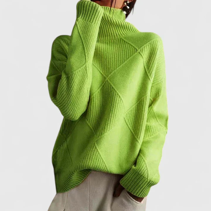 Wilma – Cozy Turtleneck Knit Sweater