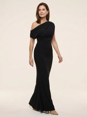 Calista | One Shoulder Draped Maxi Dress