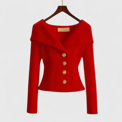 Mika – Elegant Off-Shoulder Knit Top