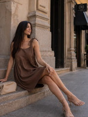 Bronwen | One Shoulder Elastic Waist Mini Dress