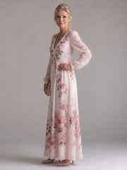 Musal | Long Sleeve Natural Flow Midi Dress