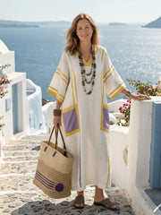 Zafira | V Neck Short Sleeve Pocket Maxi Dress