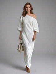 Blythe | One Shoulder Draped Maxi Dress