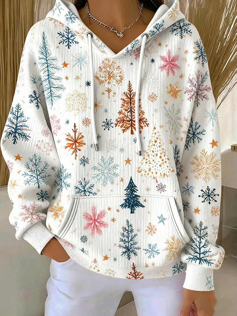 Women'S Casual Christmas Tree Hoodie