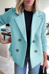 Freya - Elegant Knit-Sleeve Blazer