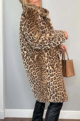 Sabrina – Luxe Leopard Faux Fur Coat