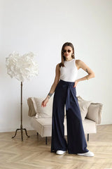 Ariane – Women’S Wide-Leg Linen Pants