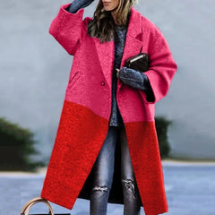 Marina – Vibrant Oversized Plaid Long Coat