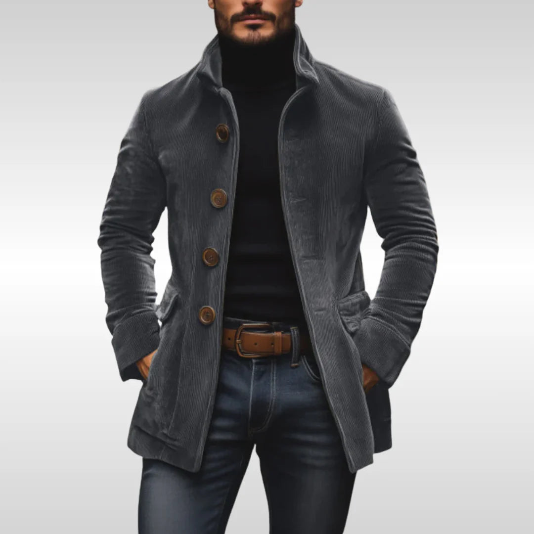 Marcus – Premium Corduroy Button-Up Coat