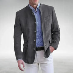 Kian – Modern Mandarin Collar Blazer