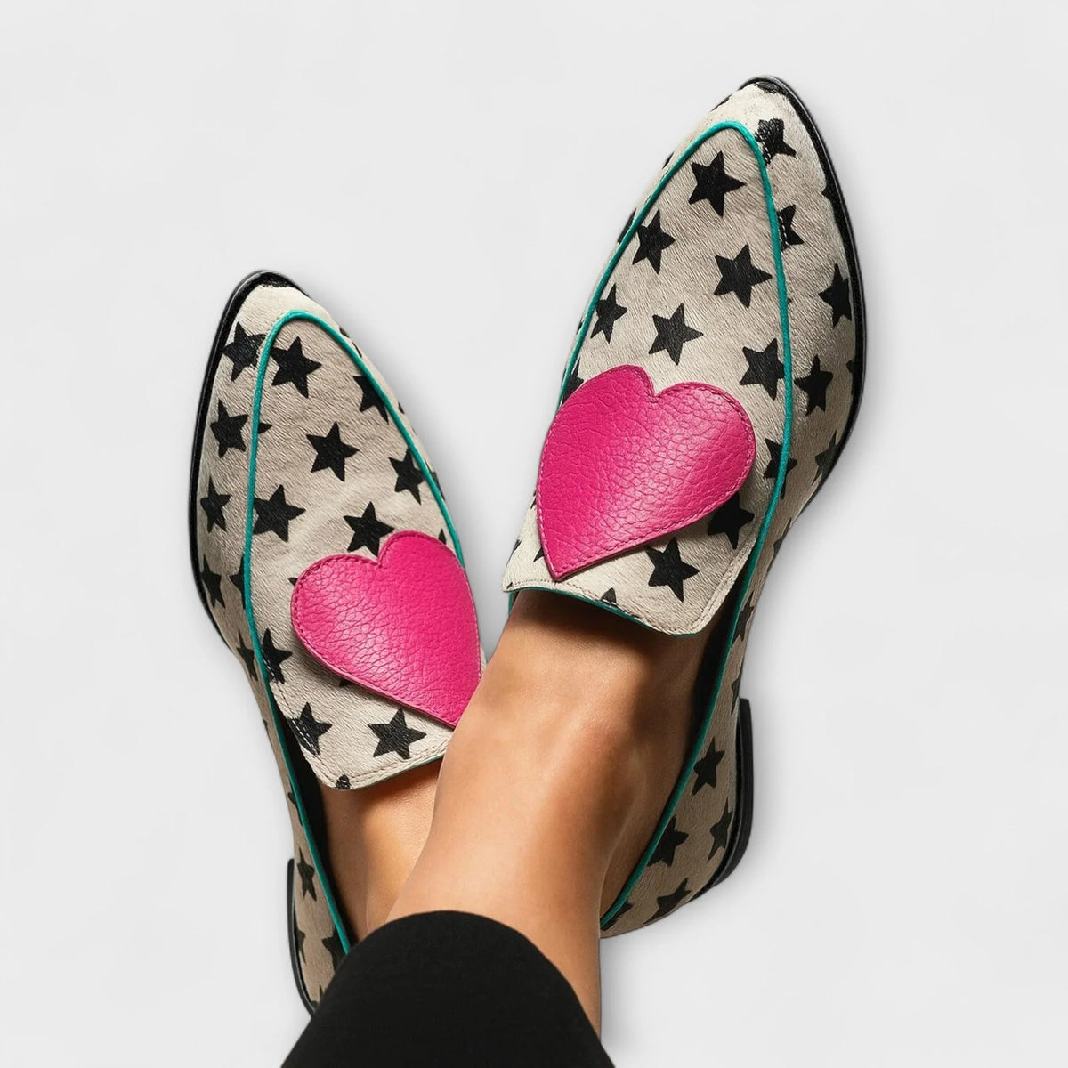 Madeline – Star & Heart Statement Loafers
