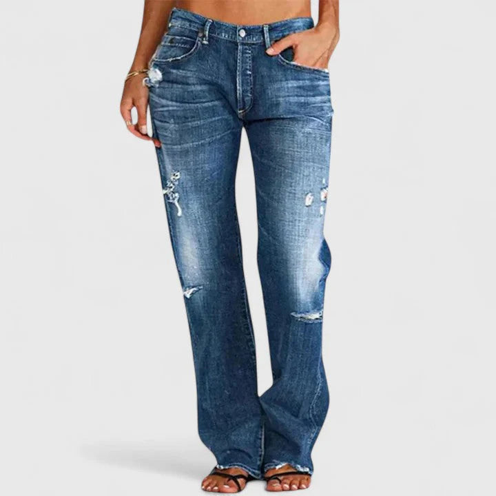 Dakota – Vintage Vibe Distressed Bootcut Jeans