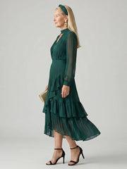 Aris | Fluid Drape Midi Dress